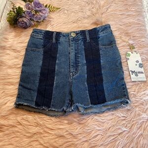 NWT Show Me Your Mumu Mumu Blue Denim Shorts sz S